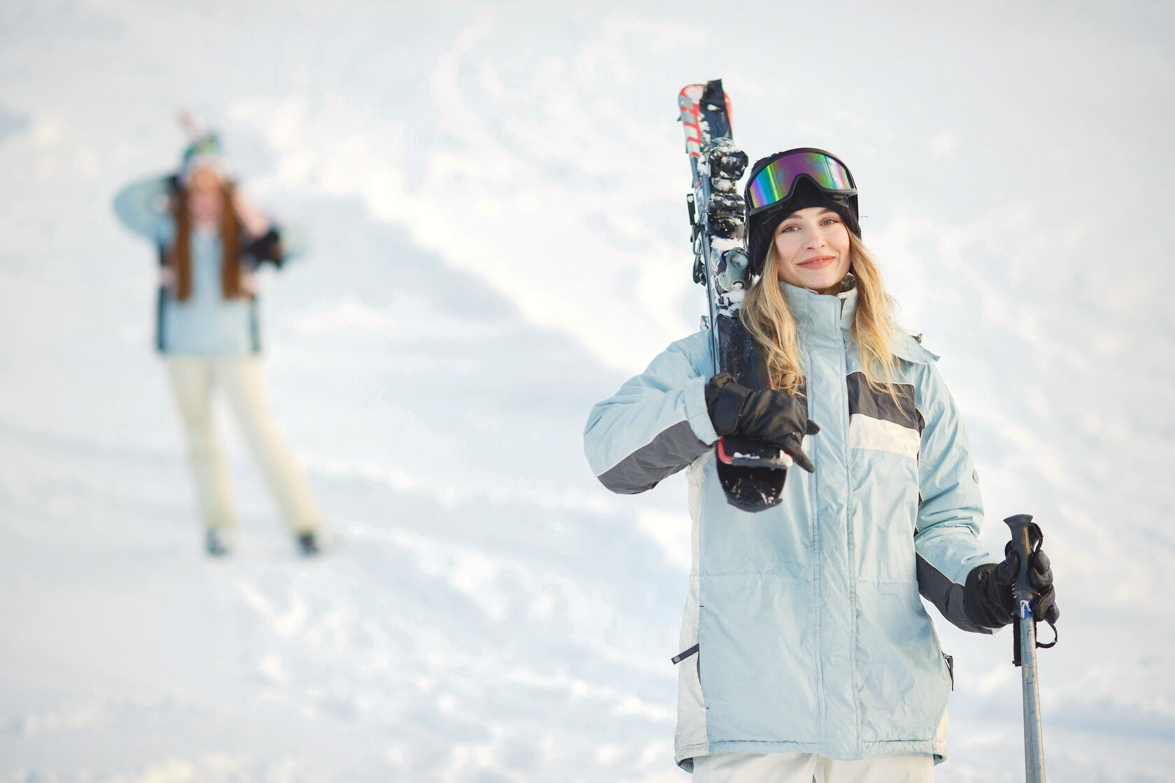 Ostrich Snow Skiing