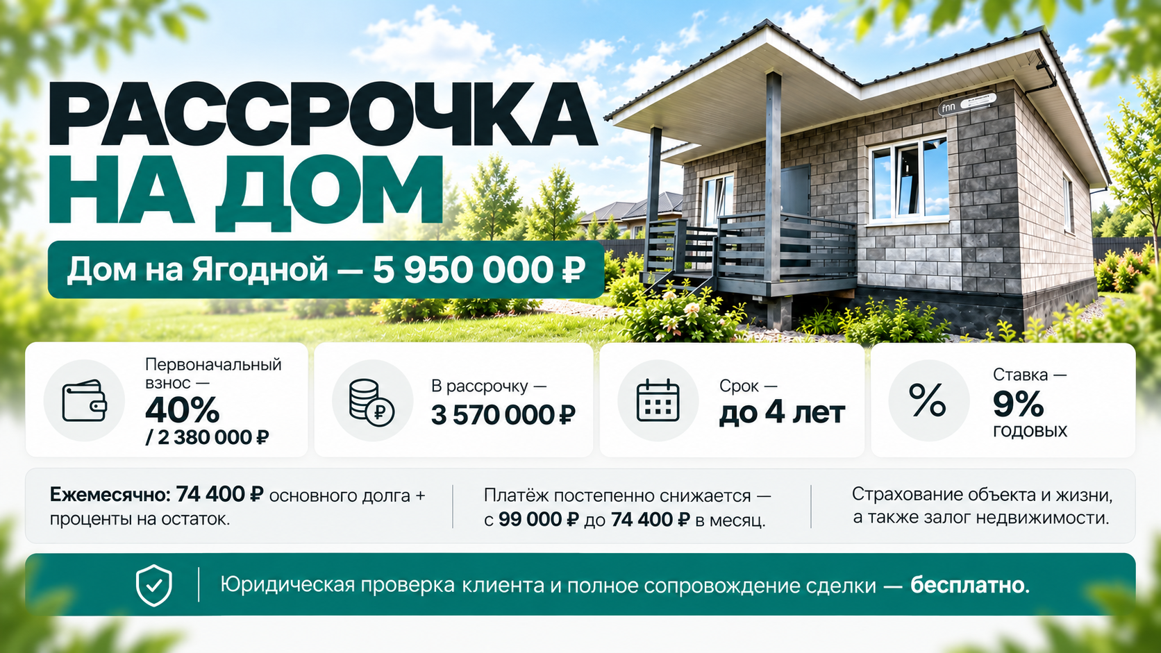 Рассрочка на дом
