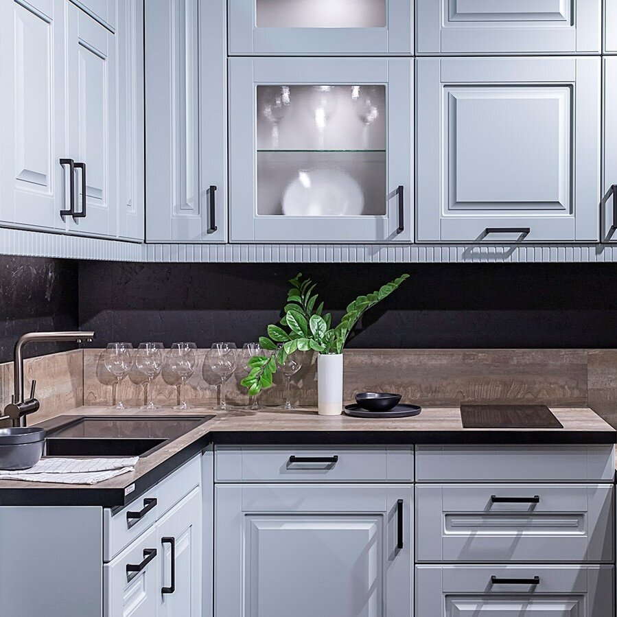 Угловая кухня. Правильная рабочая поверхность. Кухня МЮНХЕН (МДФ+ПВХ). Фото в салоне