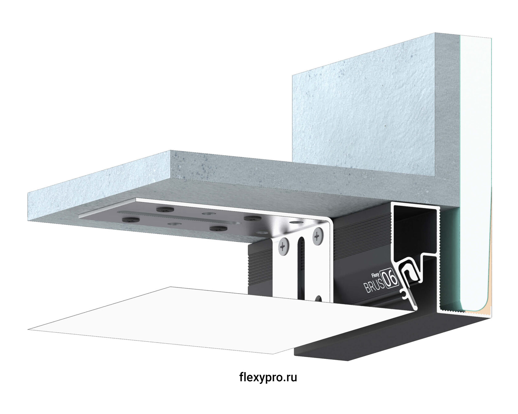 Профиль Flexy BRUS 06 теневой, для обхода мансардных окон и лестничных ...