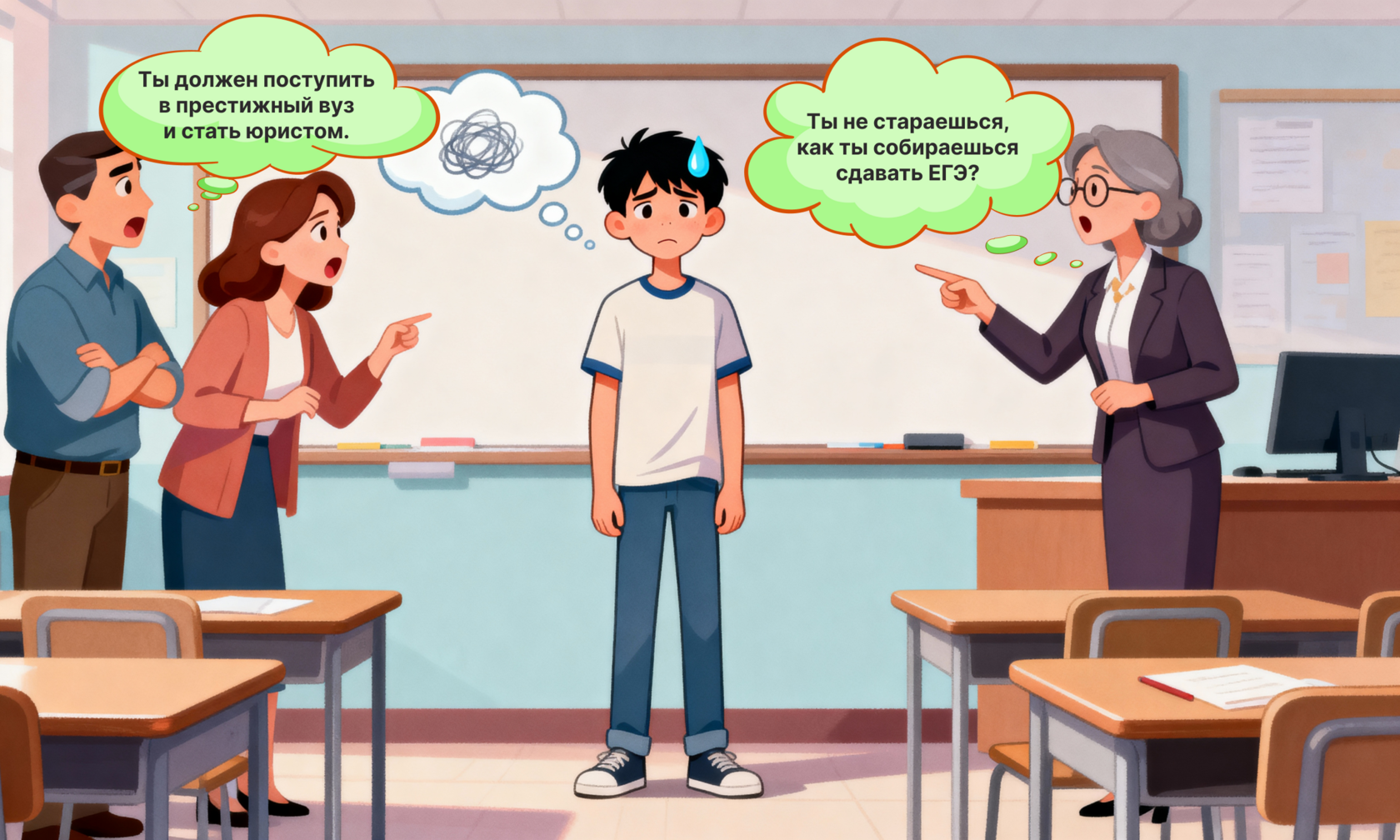 Подростка пугает будущее