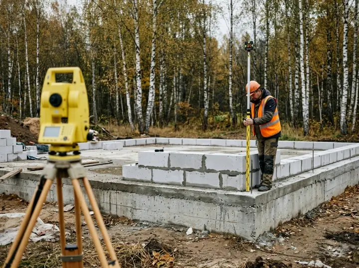 Исполнительная съёмка фундамента