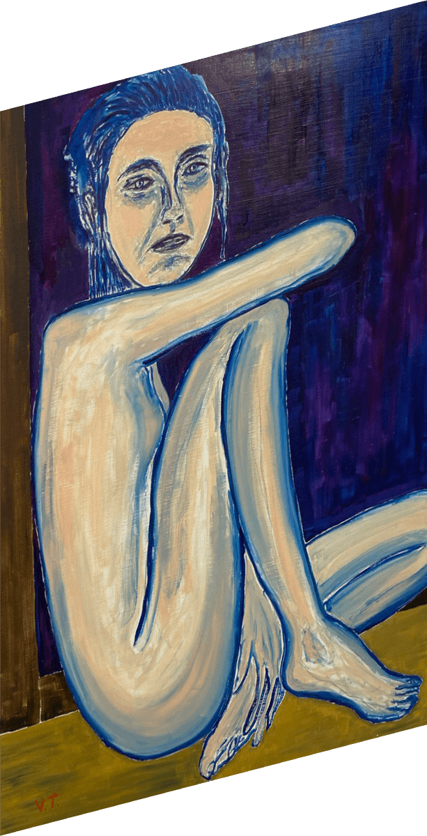 Ассоциативный портрет, изображающий грусть, в исполнении художника Владимира Толкачева