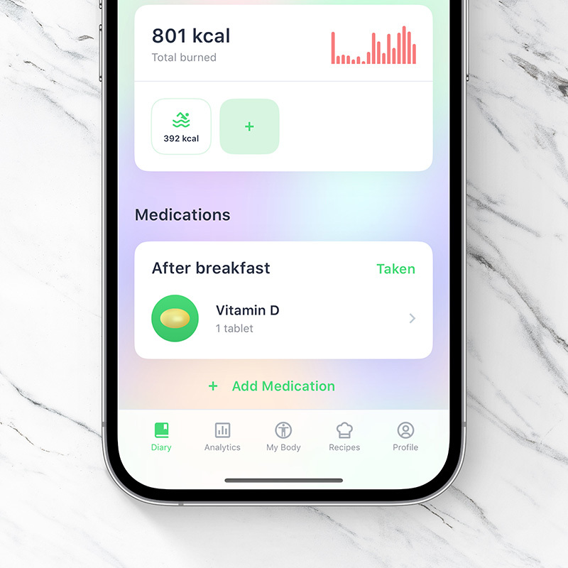 Foodbok iOS App: Medication Reminder