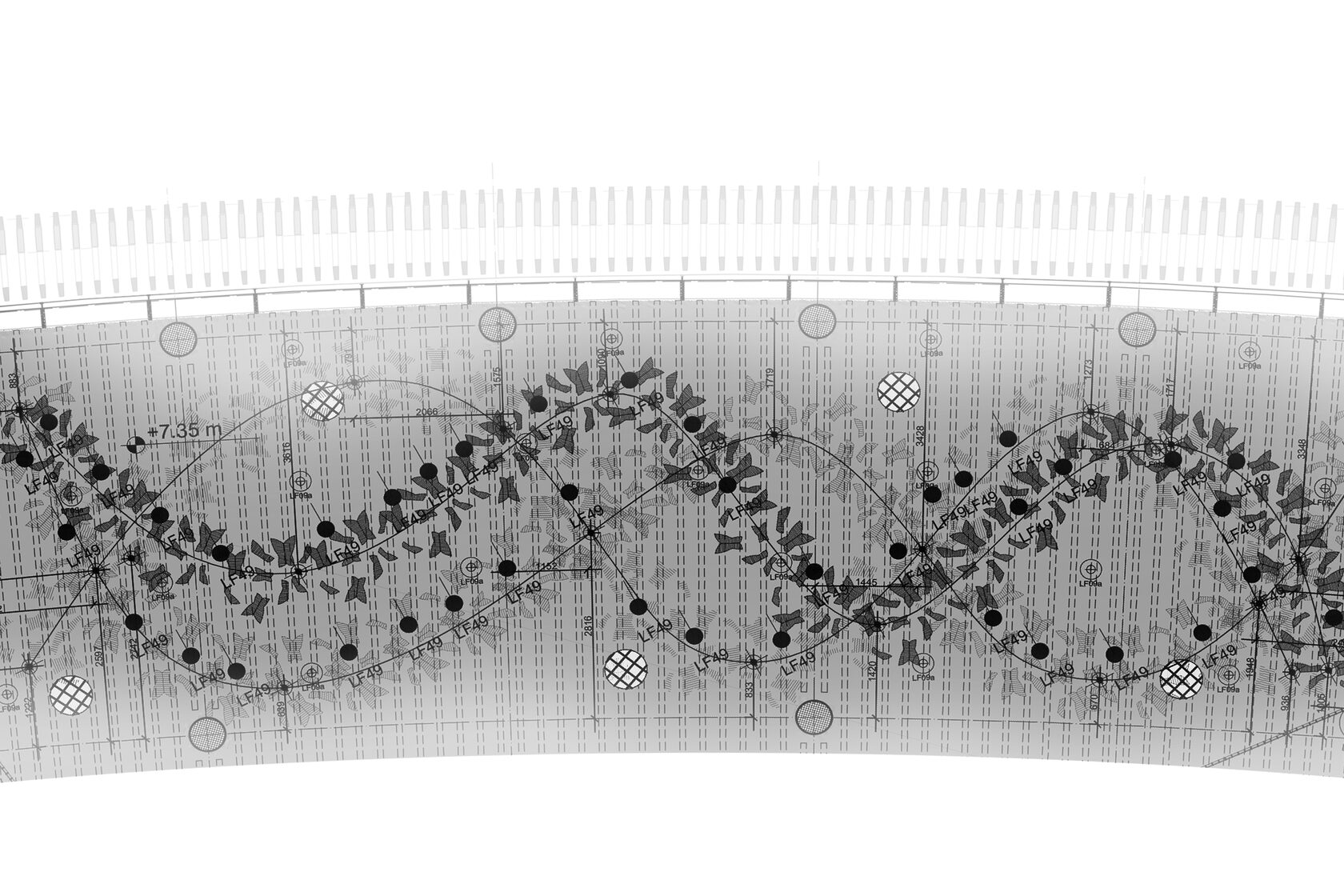 дизайн проект световой инсталяции, авторский проект светильника в общественном пространстве, студия дизайна интерьера и архитектура