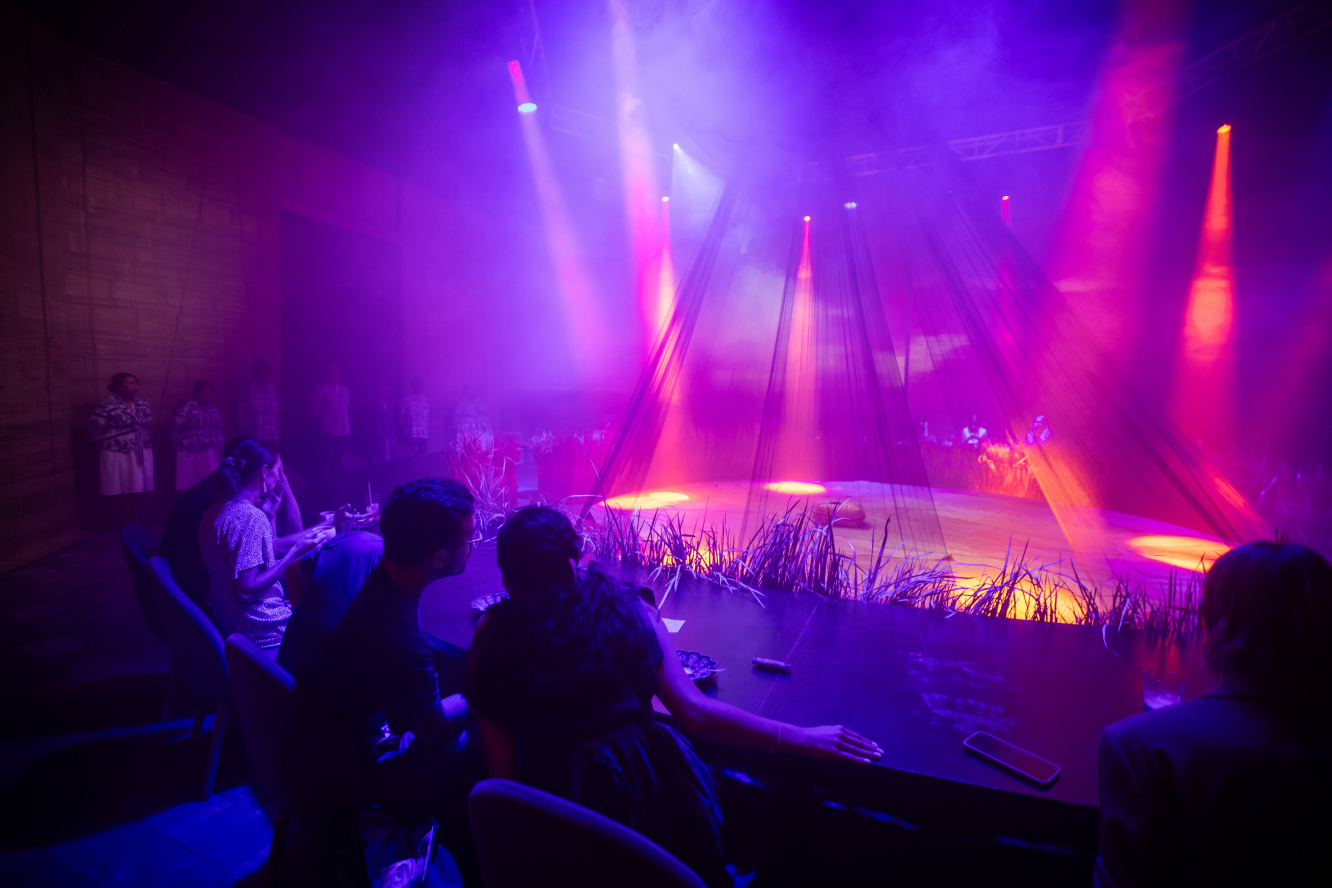 theatrical performance during the meal
