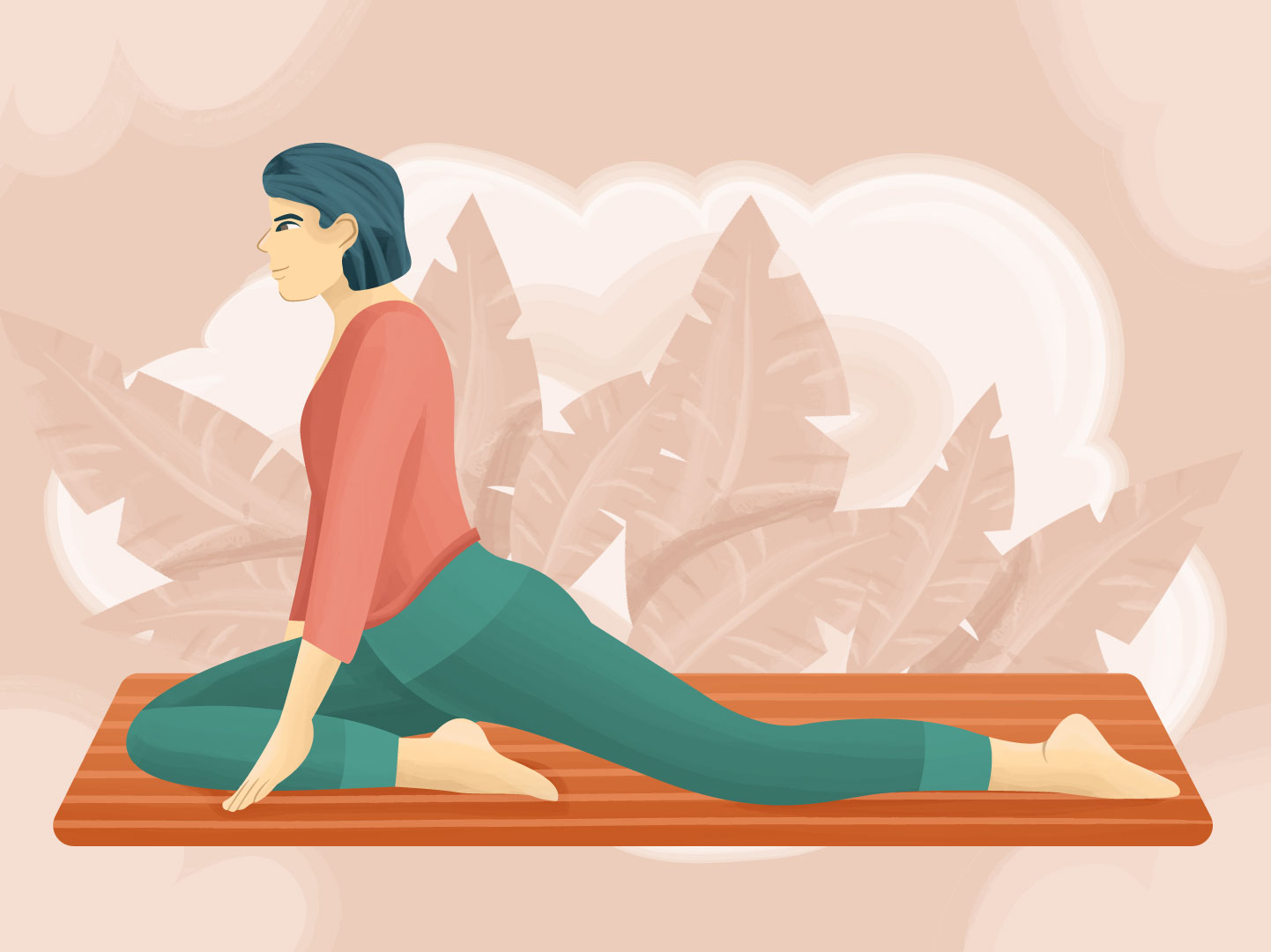 10 yoga poses for who sits all day Royalty Free Vector Image