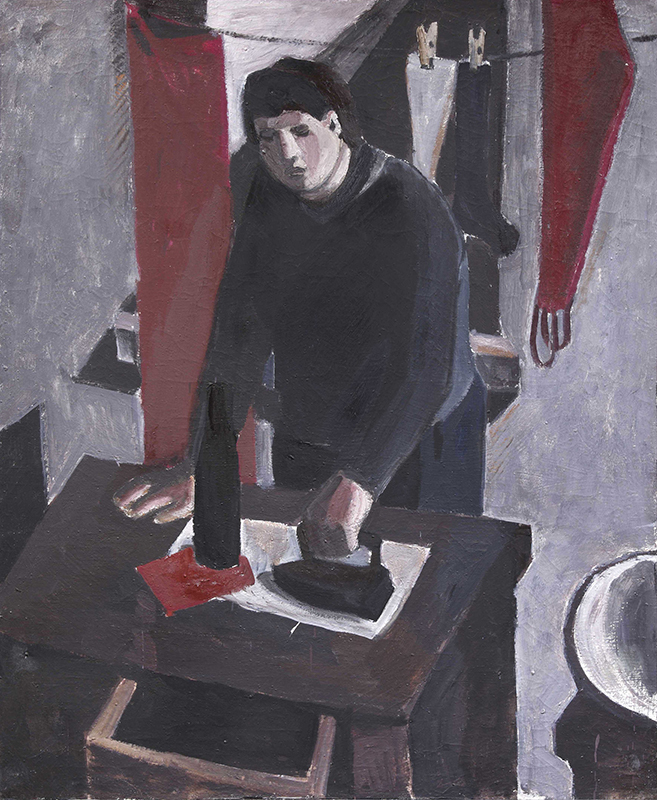 Гладит белье. Надин Захарова. 1961