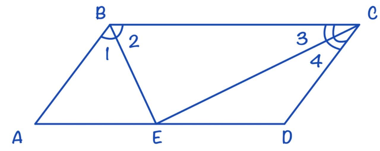 Углы параллелограмма прилежащие к одной стороне равны