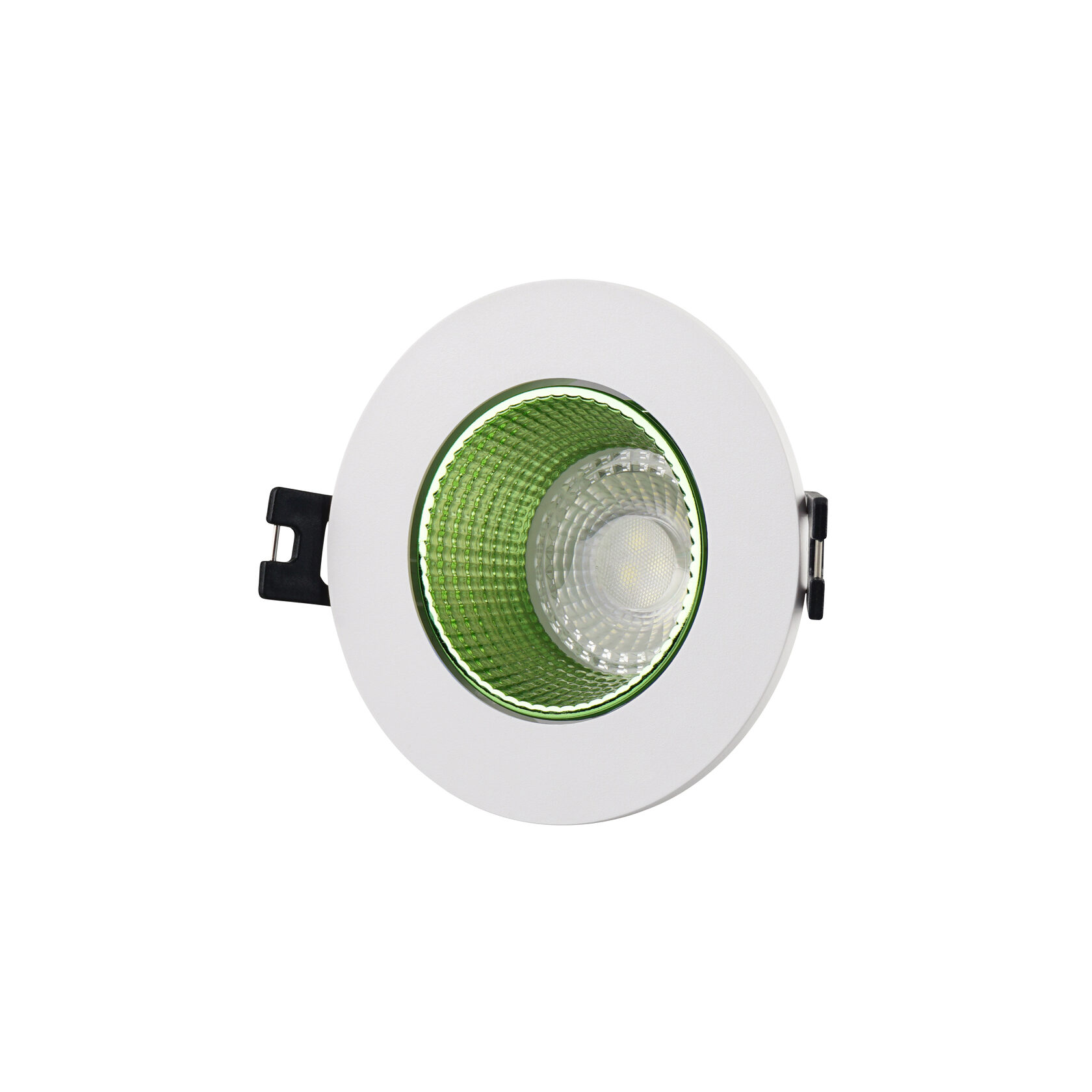 Встраиваемый светильник GU5.3 LED белый/зеленый пластик Denkirs DK3061-WH+GR DK3061-WH+GR