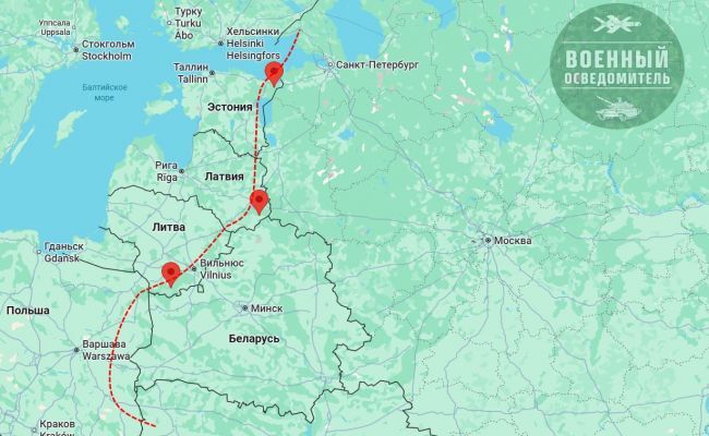 карта Балтики