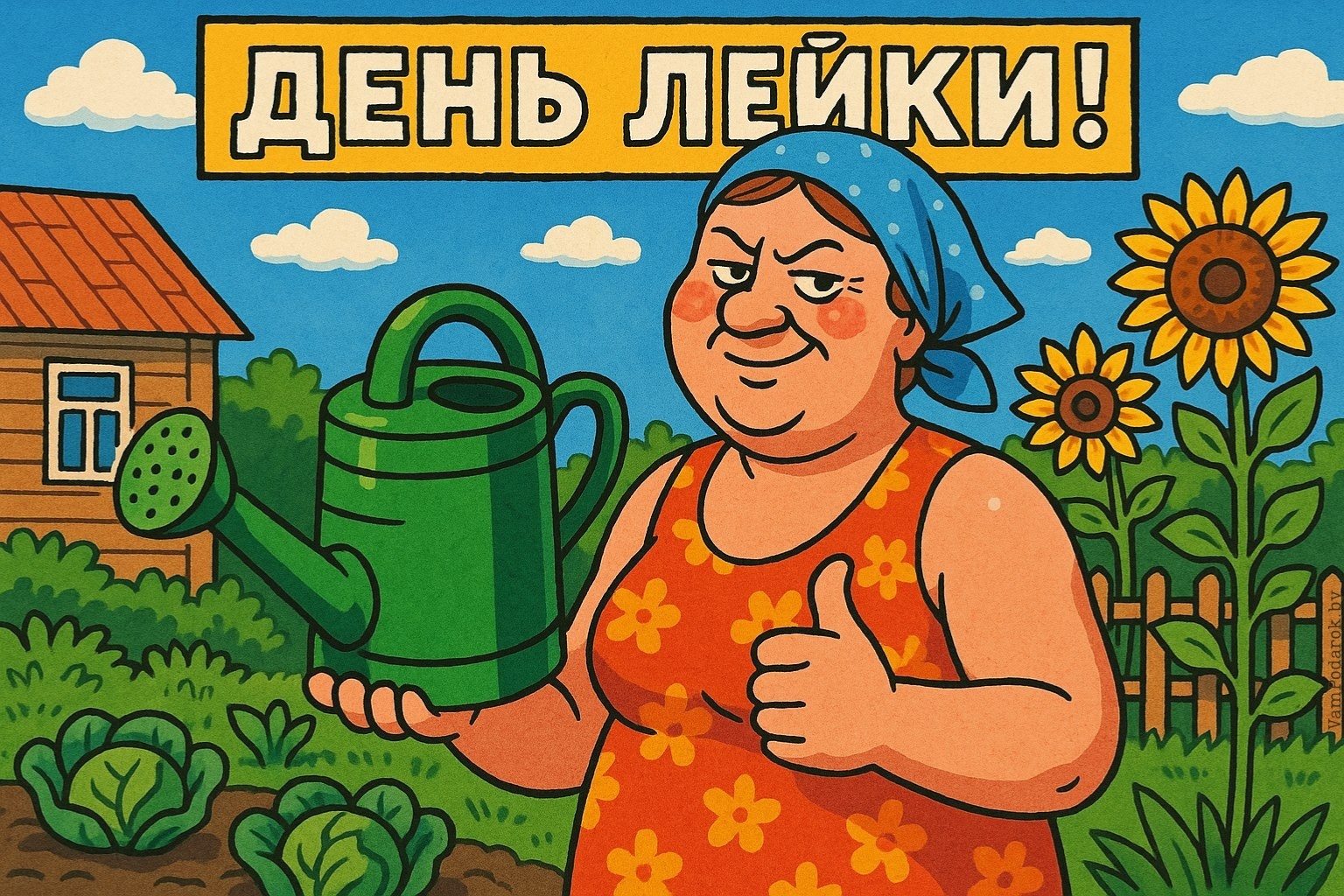 17 июня – День лейки – открытка