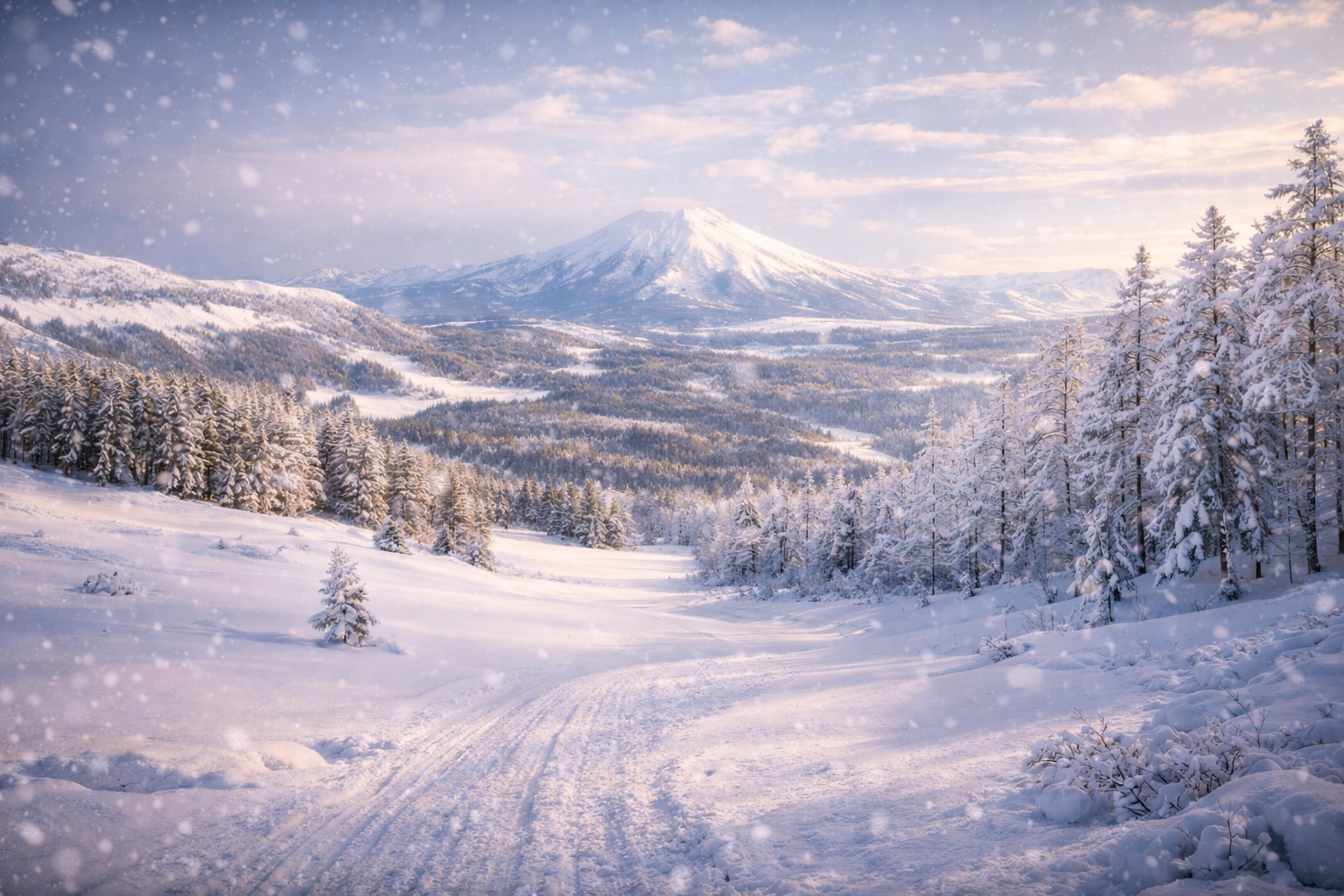 Зимняя природа Хоккайдо