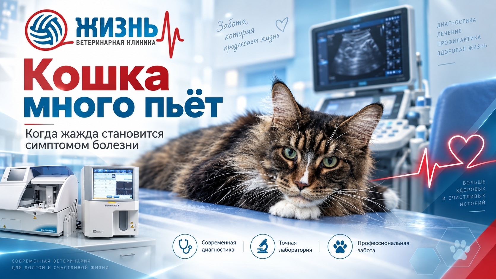кошка много пьет: признаки, диагностика и помощь питомцу — ветеринарная клиника «Жизнь»