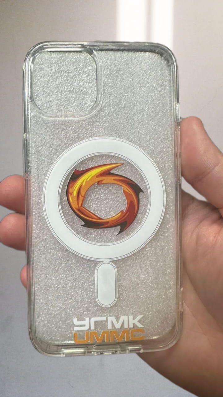 Брендированные чехлы для iPhone с логотипом компании УГМК прозрачные MagSafe на заказ в Casebrand