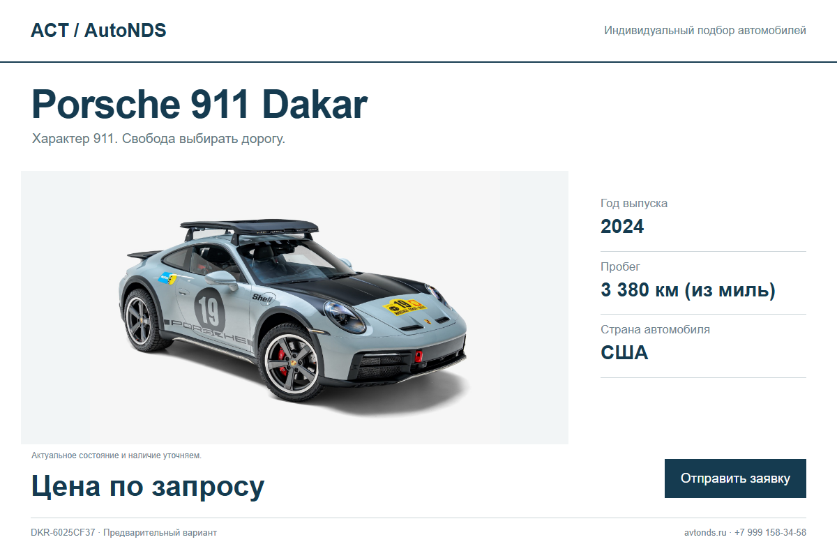 Porsche 911 Dakar DKR-6025CF37