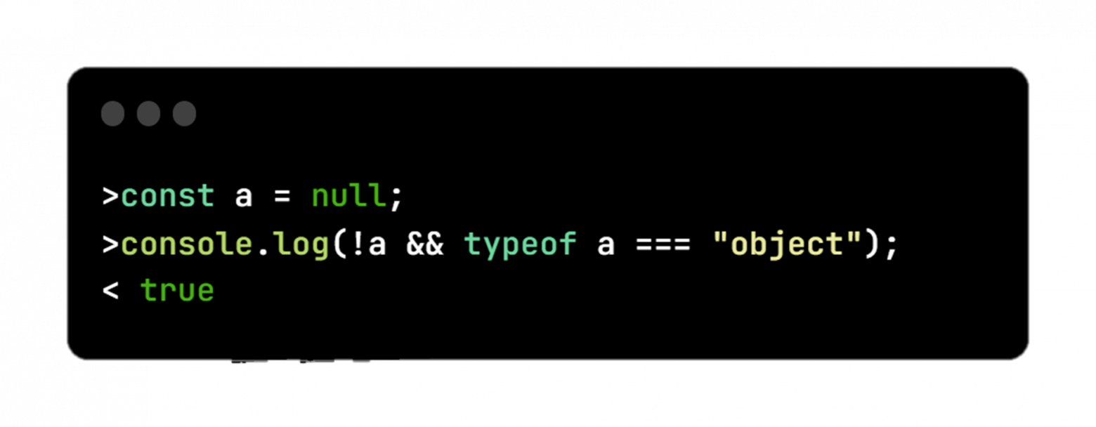 typeof null === object ???