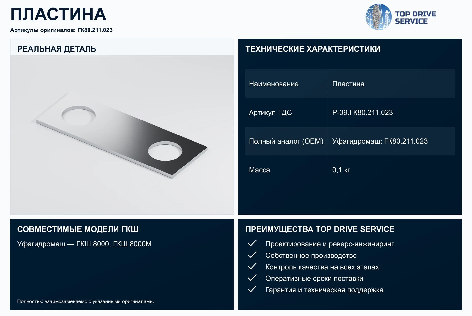 Пластина — OEM ГК80.211.023