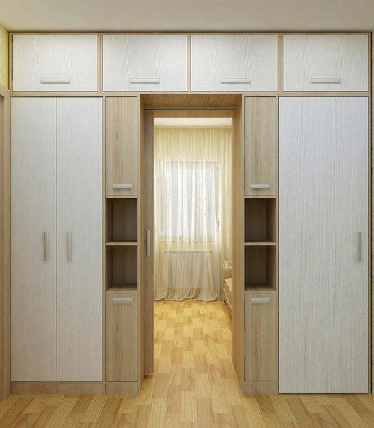 Шкафы с разными размерами дверей