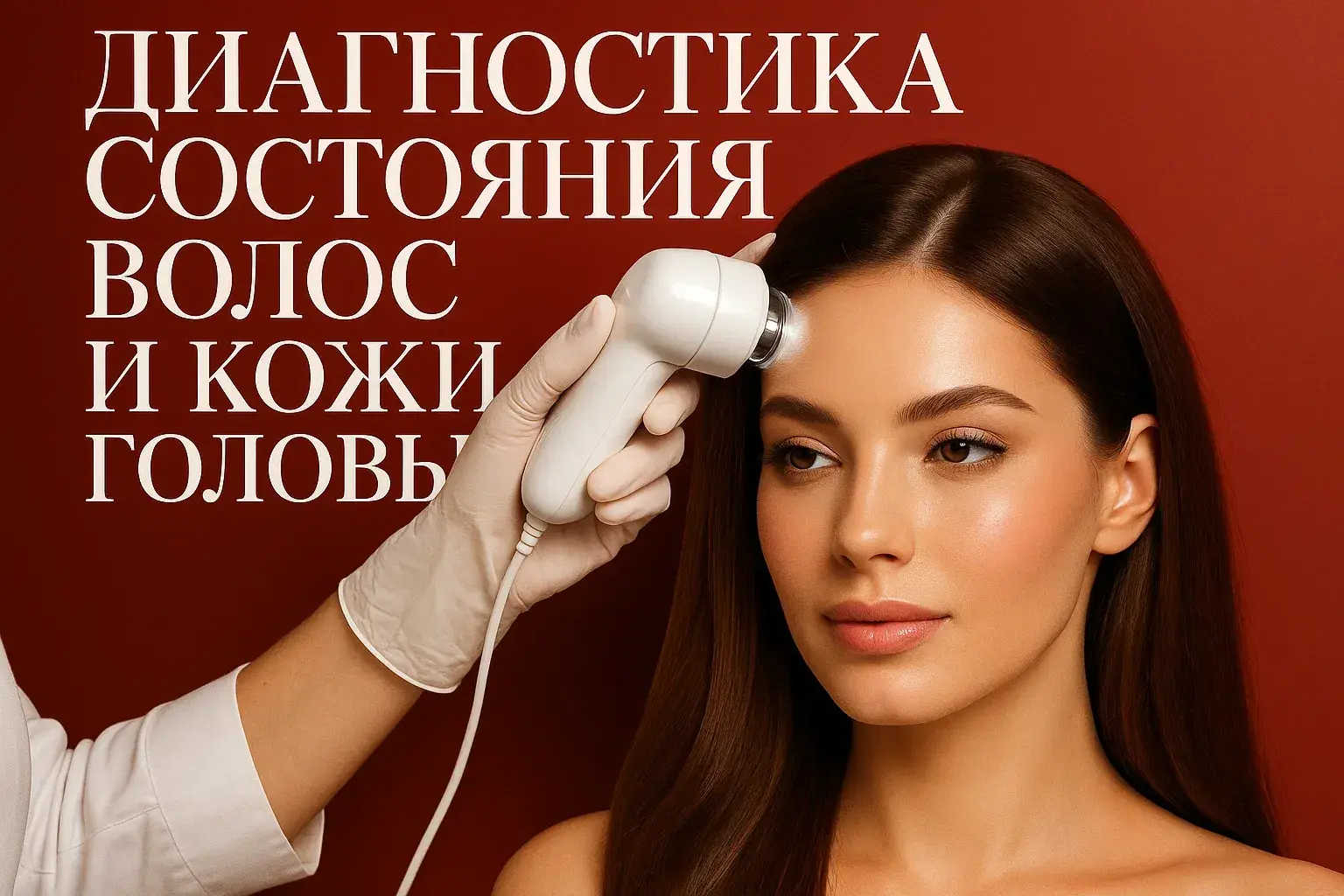 Диагностика волос и кожи головы с помощью трихоскопии.