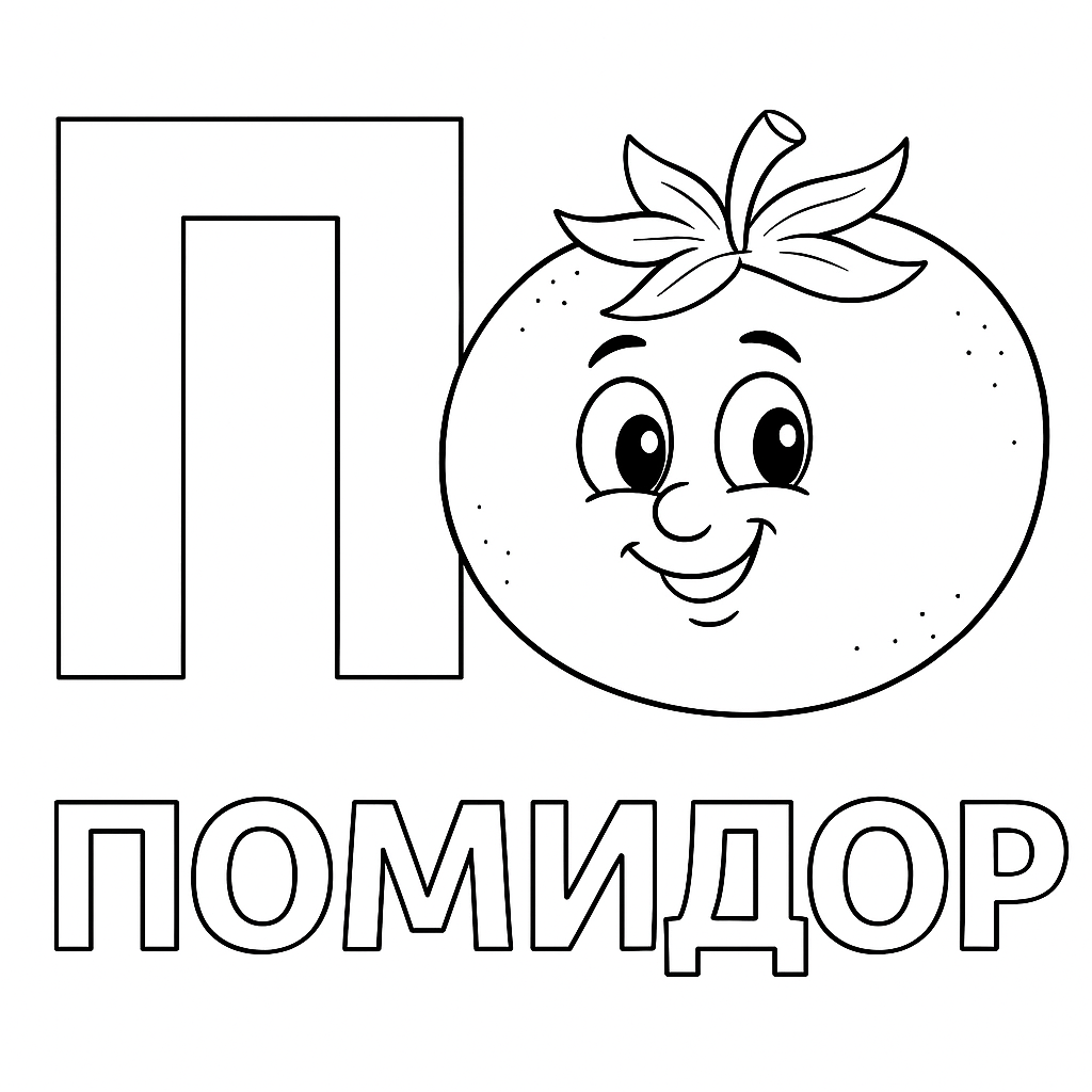 Раскраска буква «П» — скачать и распечатать бесплатно для детей