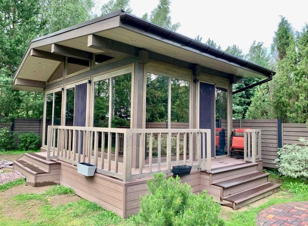 Остекление беседки