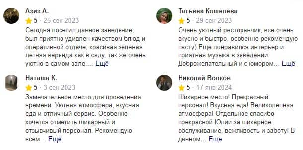 отзывы гостей бистро