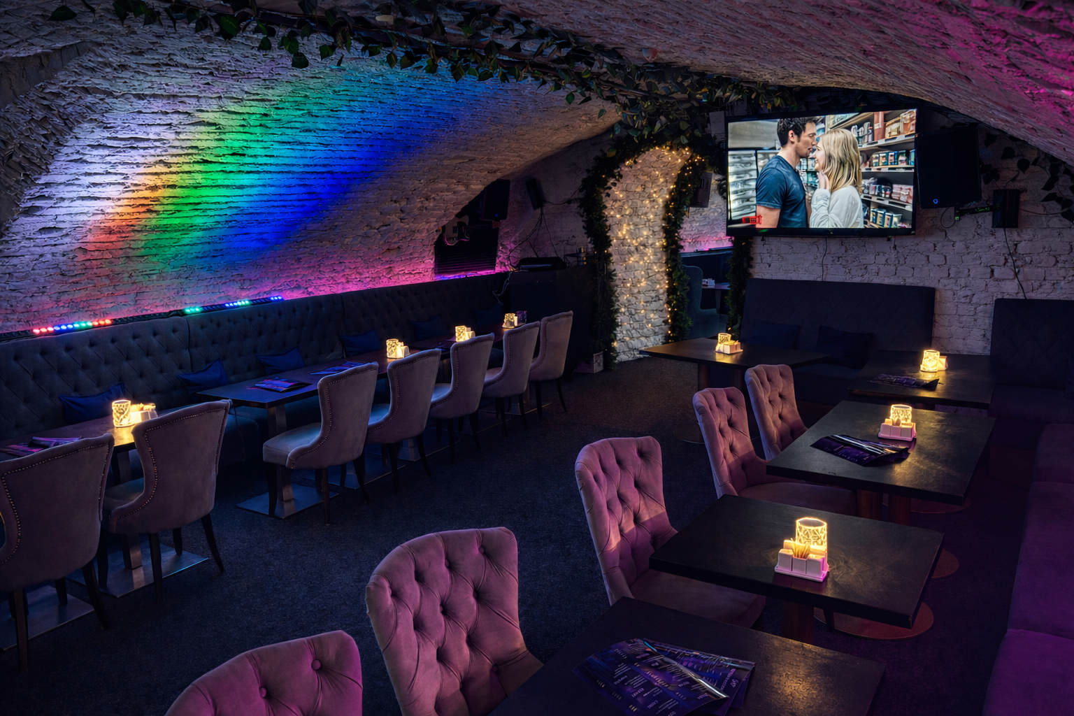 Интерьер караоке-бара Белая стрекоза