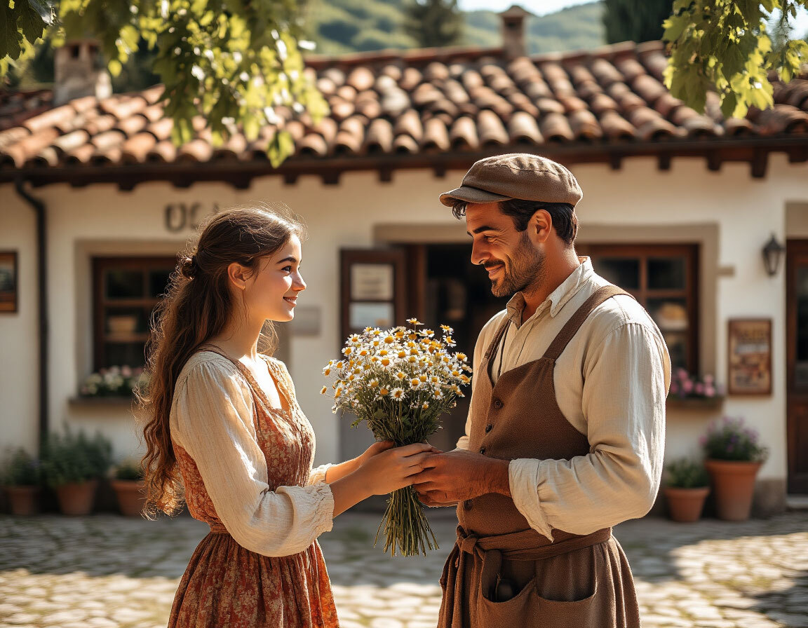 Италия. Девушка и мужчина