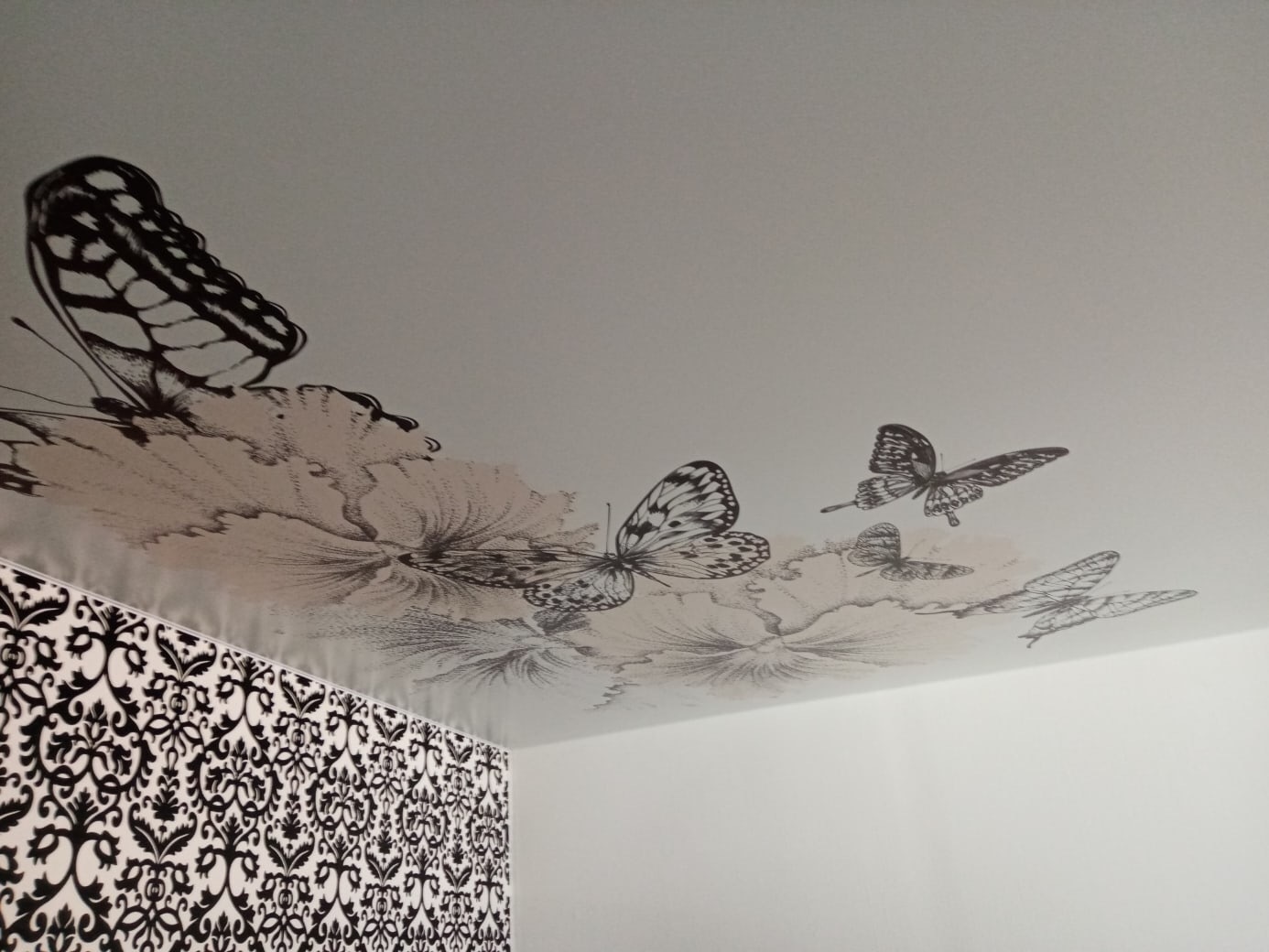 Как убрать рисунок с натяжного потолка - 89 фото