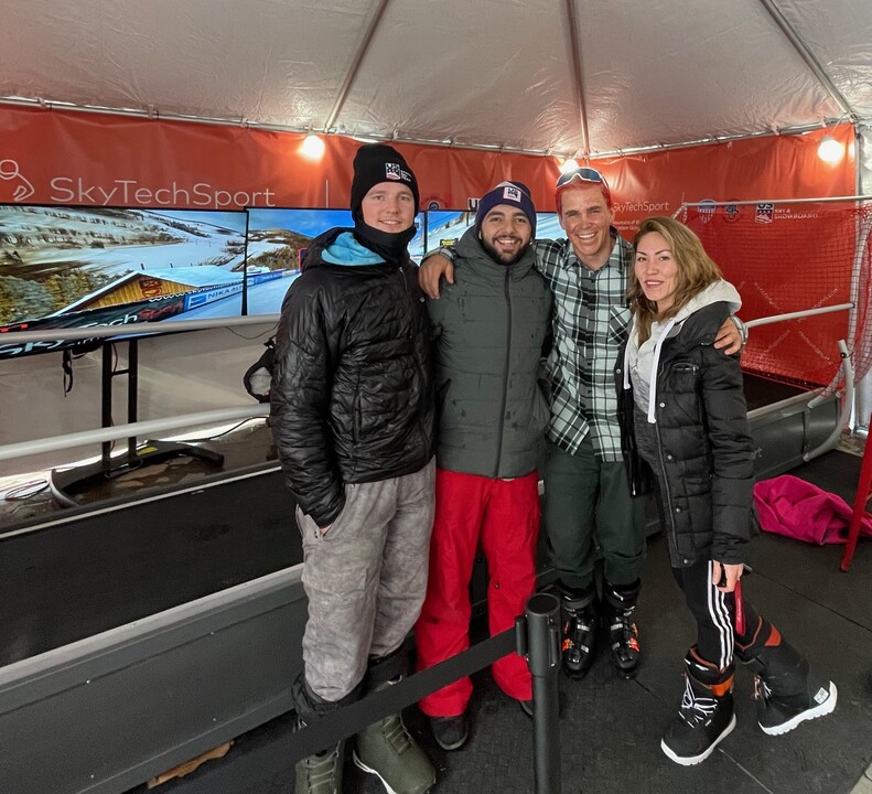 Audi FIS World Cup fans got to ride on virtual skiing slopes