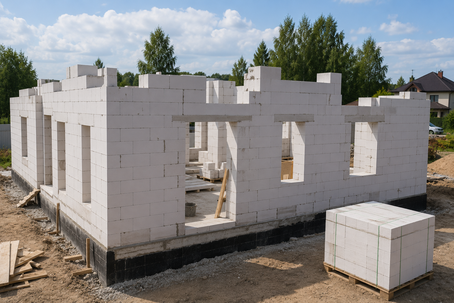 Строительство дома из газобетонных блоков в Тверской области