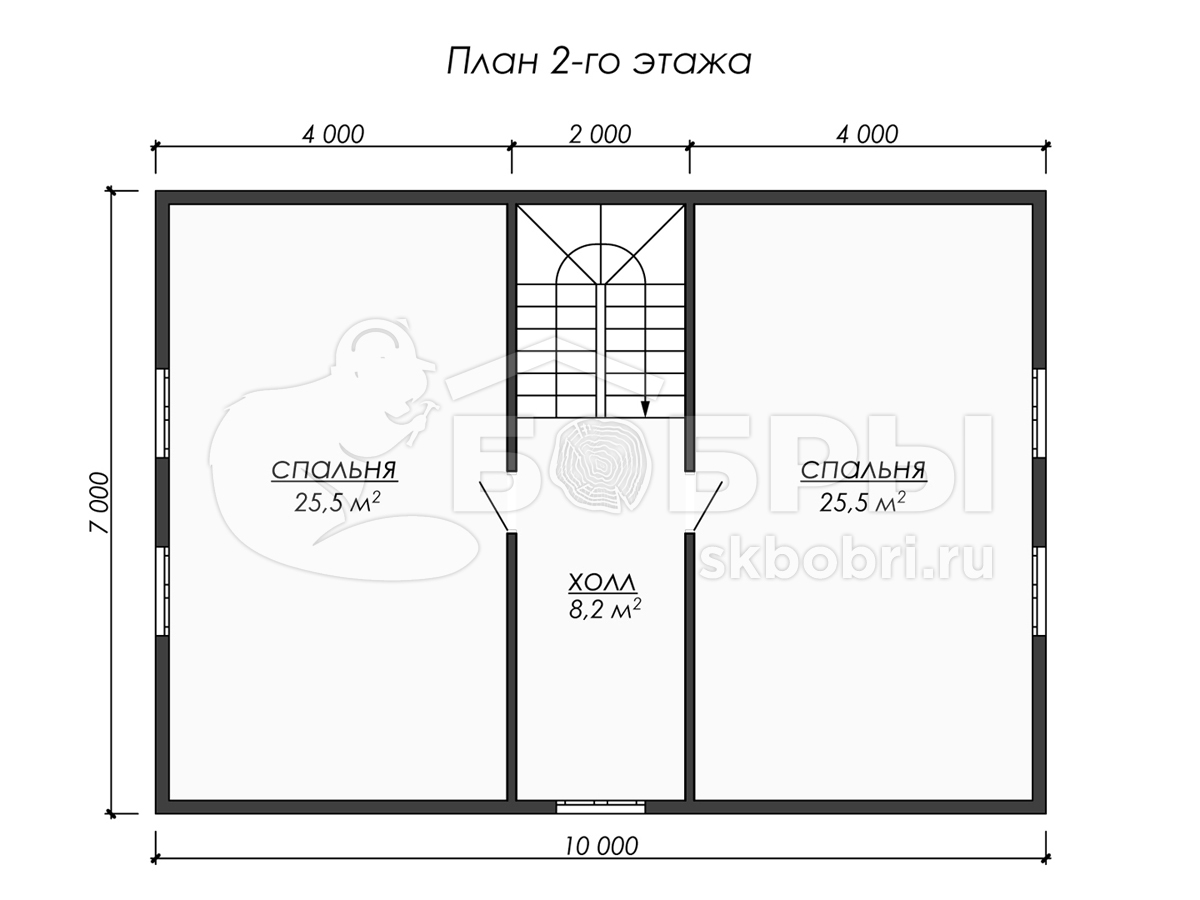 План брусового дома 6х4