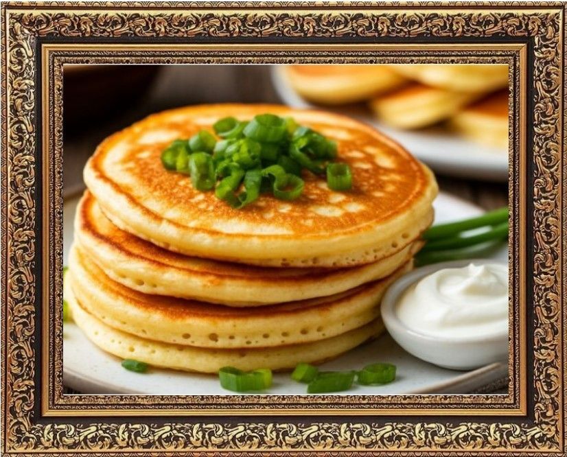 оладьи с зеленым луком на кефире