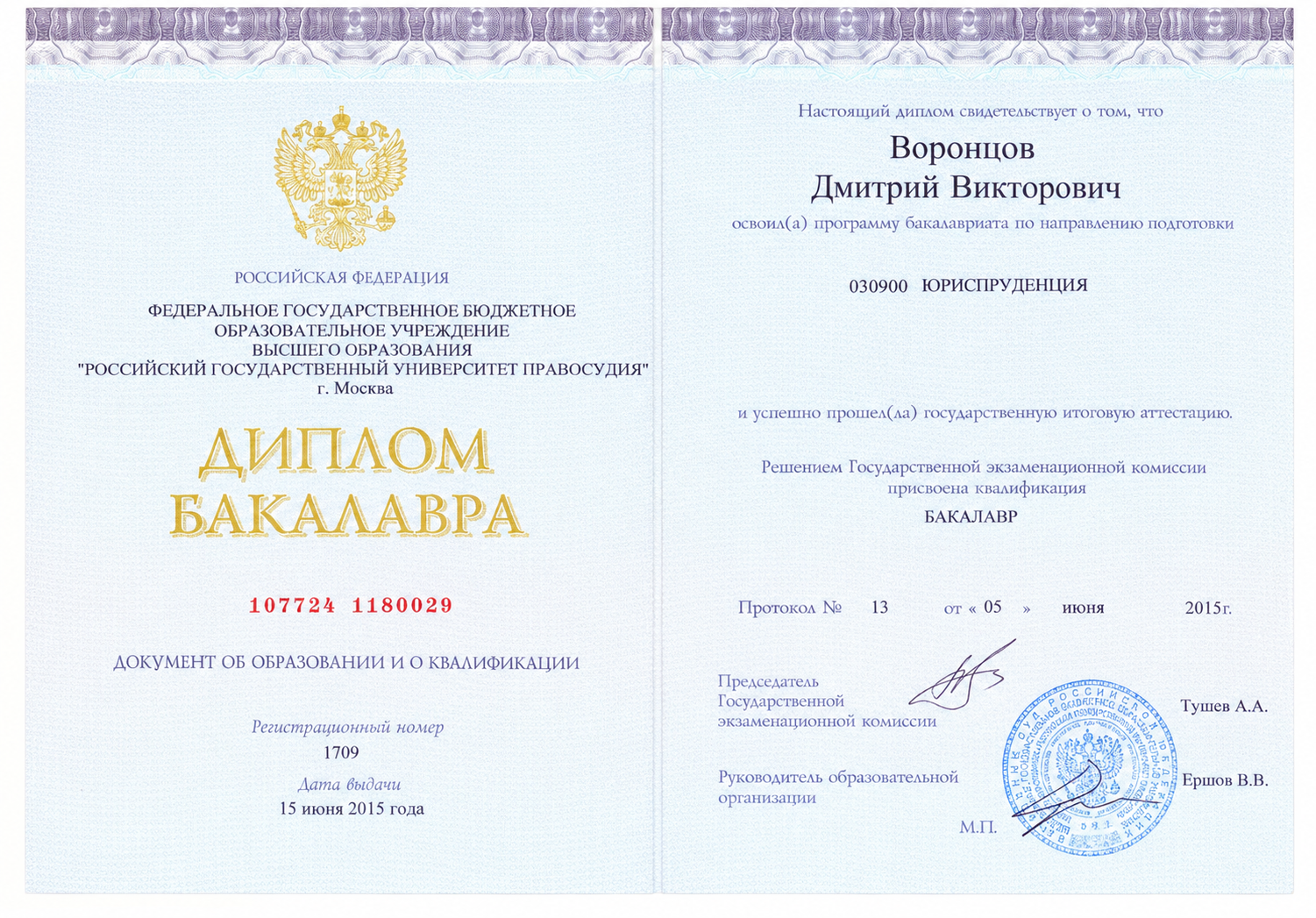 Диплом бакалавра