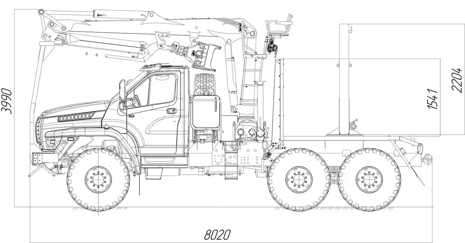 Габаритные размеры Урал NEXT 5557-6152-72Е5Г38