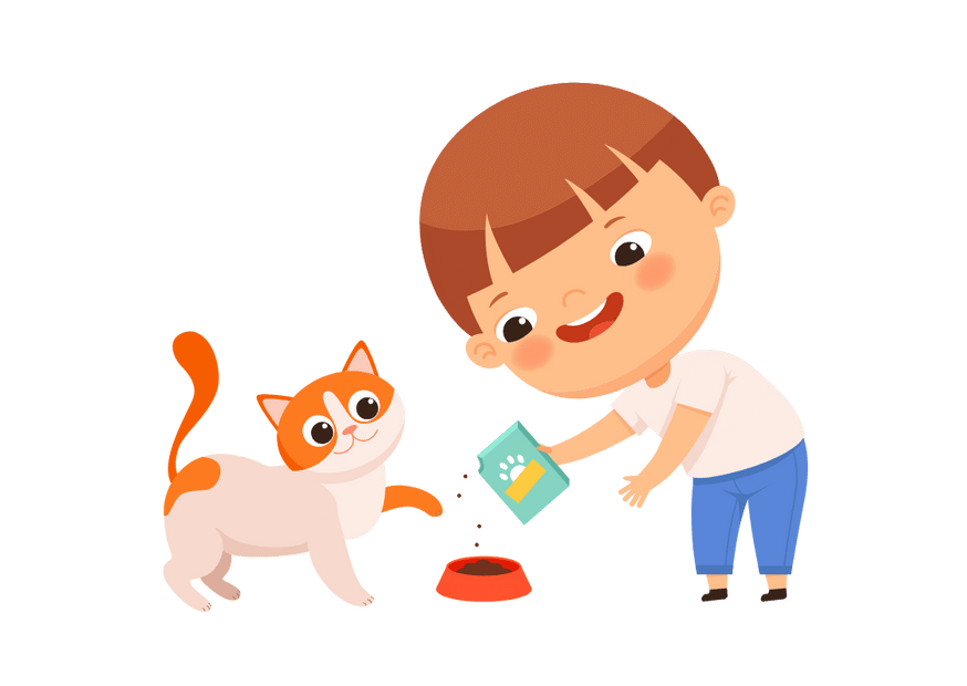 Feed the cat — кормить кота