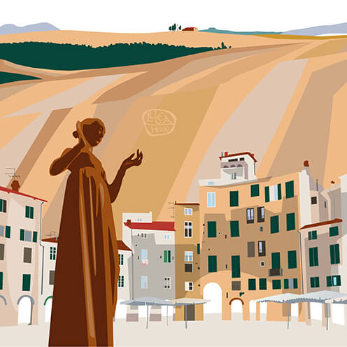 Плакат «Лукка, Италия»