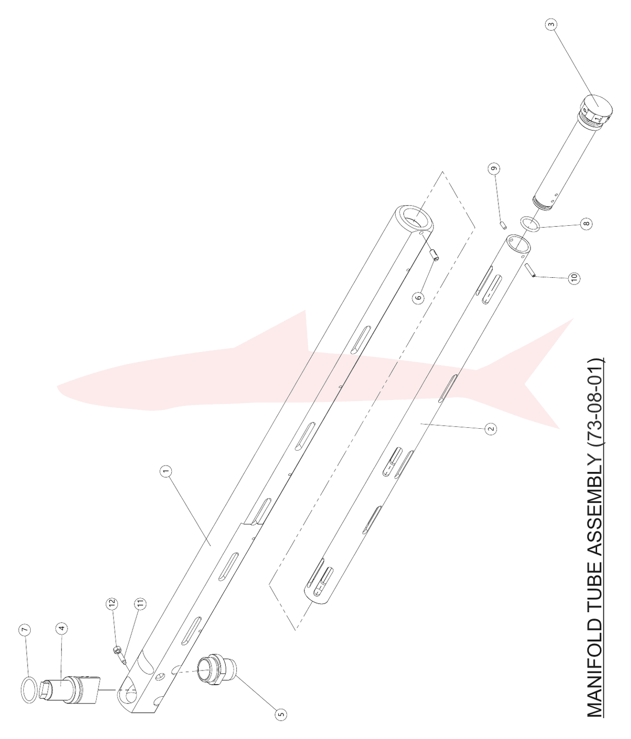 Morgana AutoCreaser Pro 50 73-08-01 Manifold Tube Assembly — схема деталей