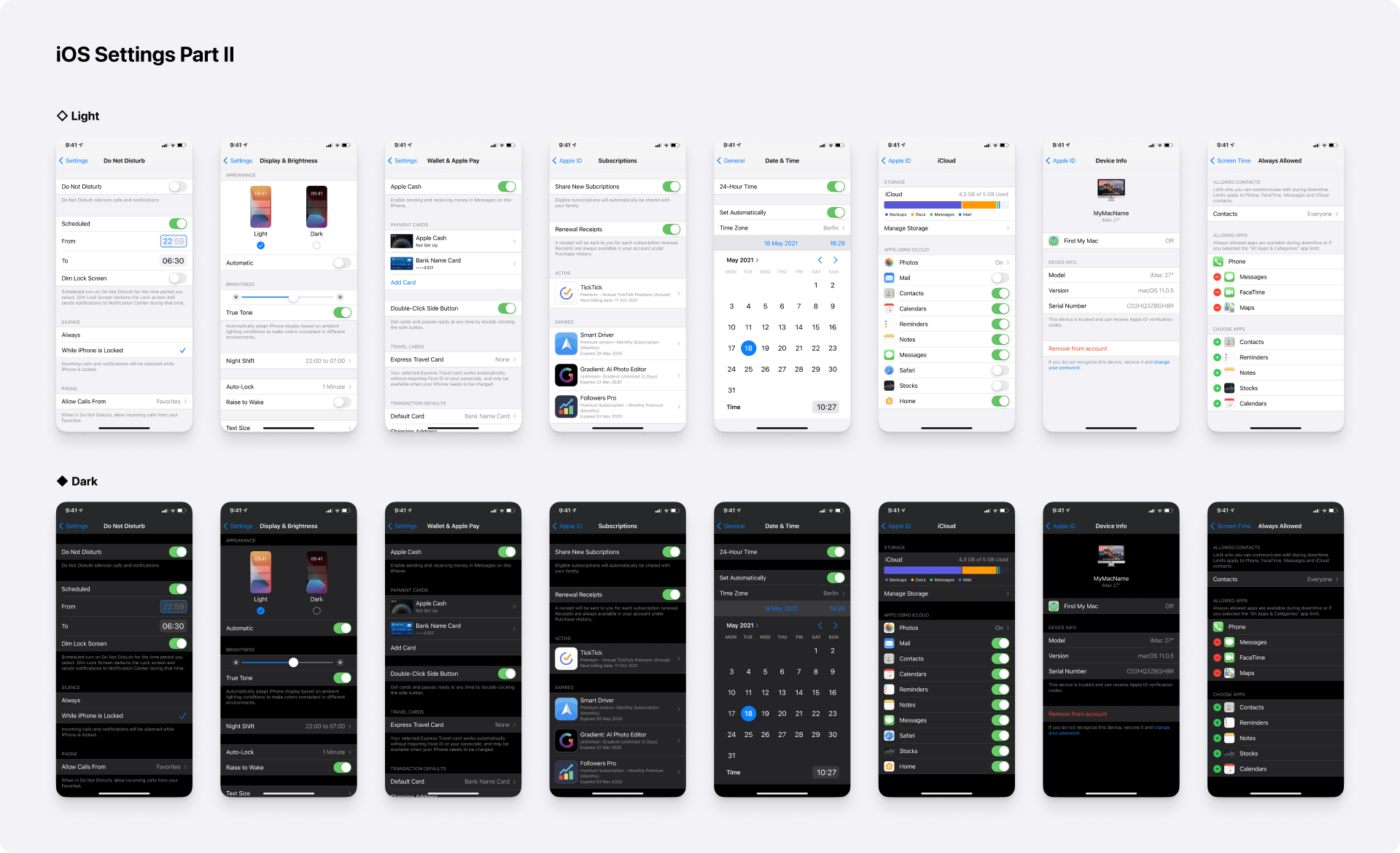 iOS 11 GUI Kit Sketch Figma  Bypeople