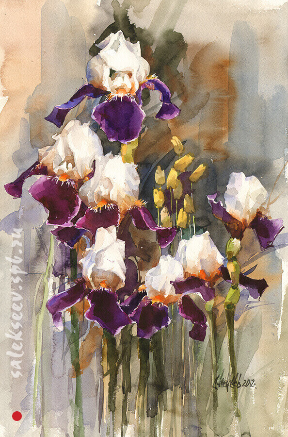 Royal Iris. 2012. Watercolor on paper, 56x36 cm