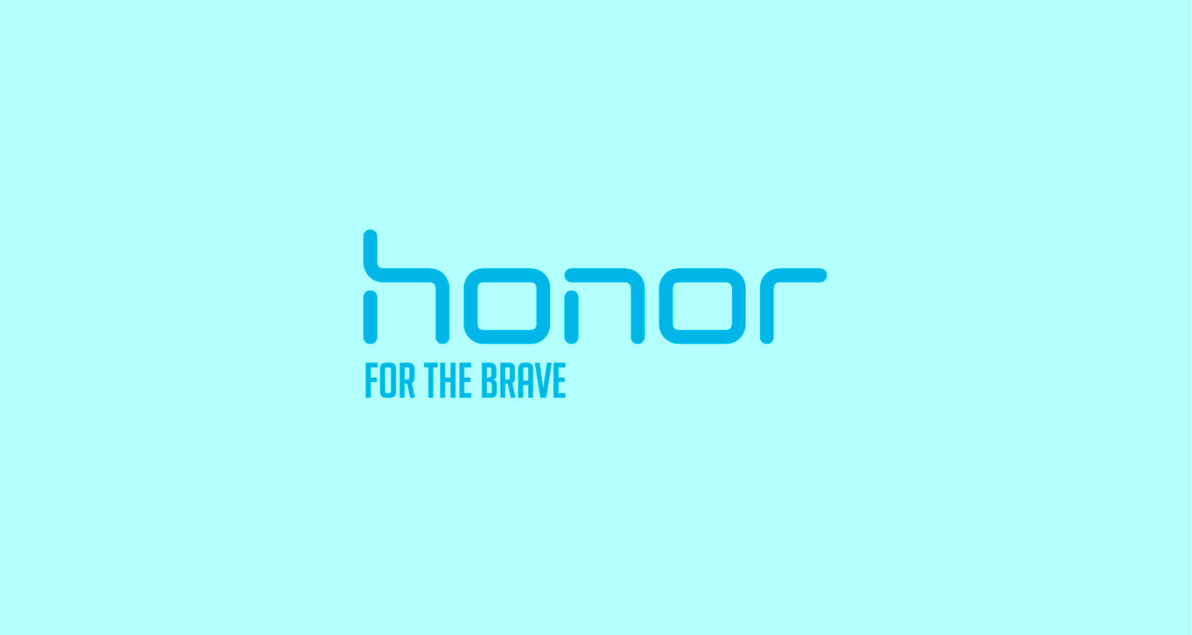 Название бренда Honor на голубом фоне