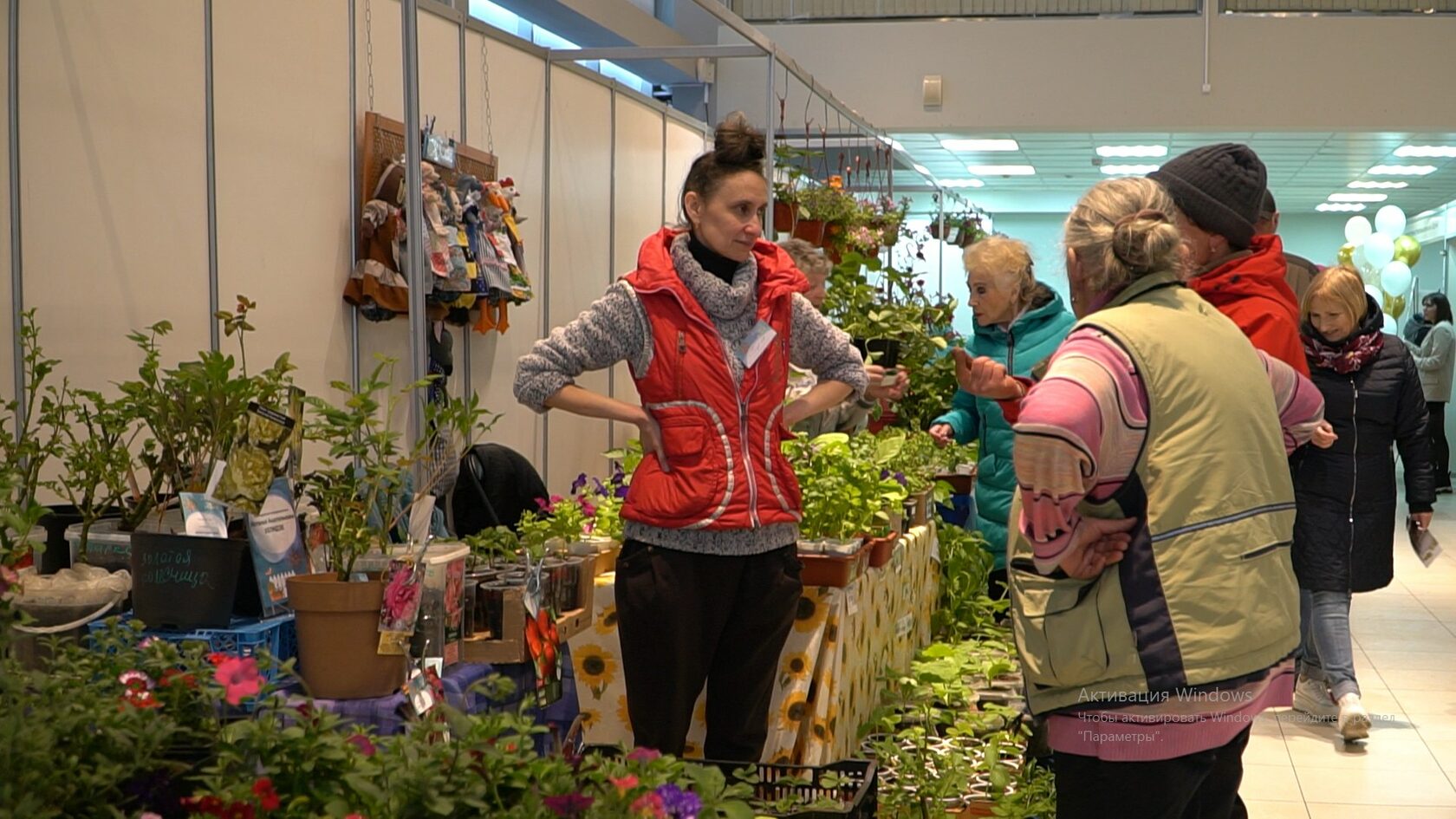 Ярмарка продукты саженцы цветов