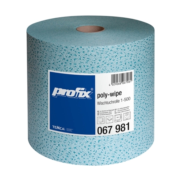  материал в рулонах Profix Poly-wipe голубой (1 рулон 500 .
