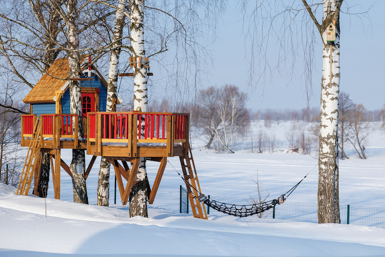 домик из дерева