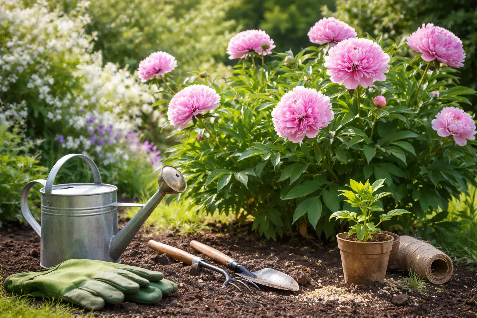 Пионы весной