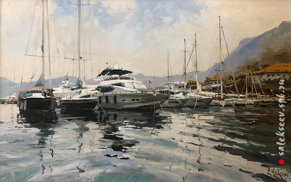 Mid-day. Bay of Kotor. 2022. Oil on canvas, 50х70 cm