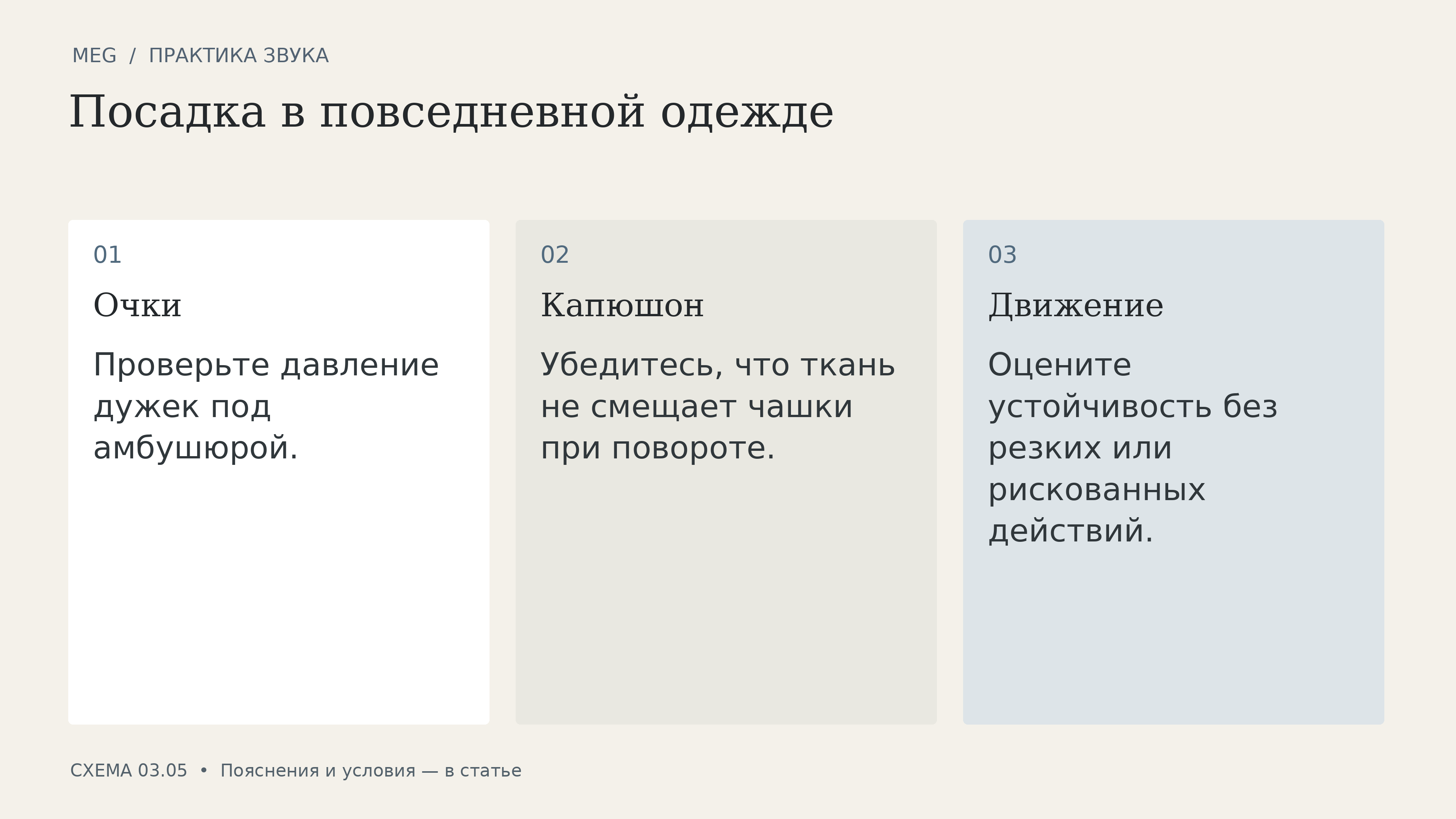 Посадка в повседневной одежде: очки, капюшон, движение