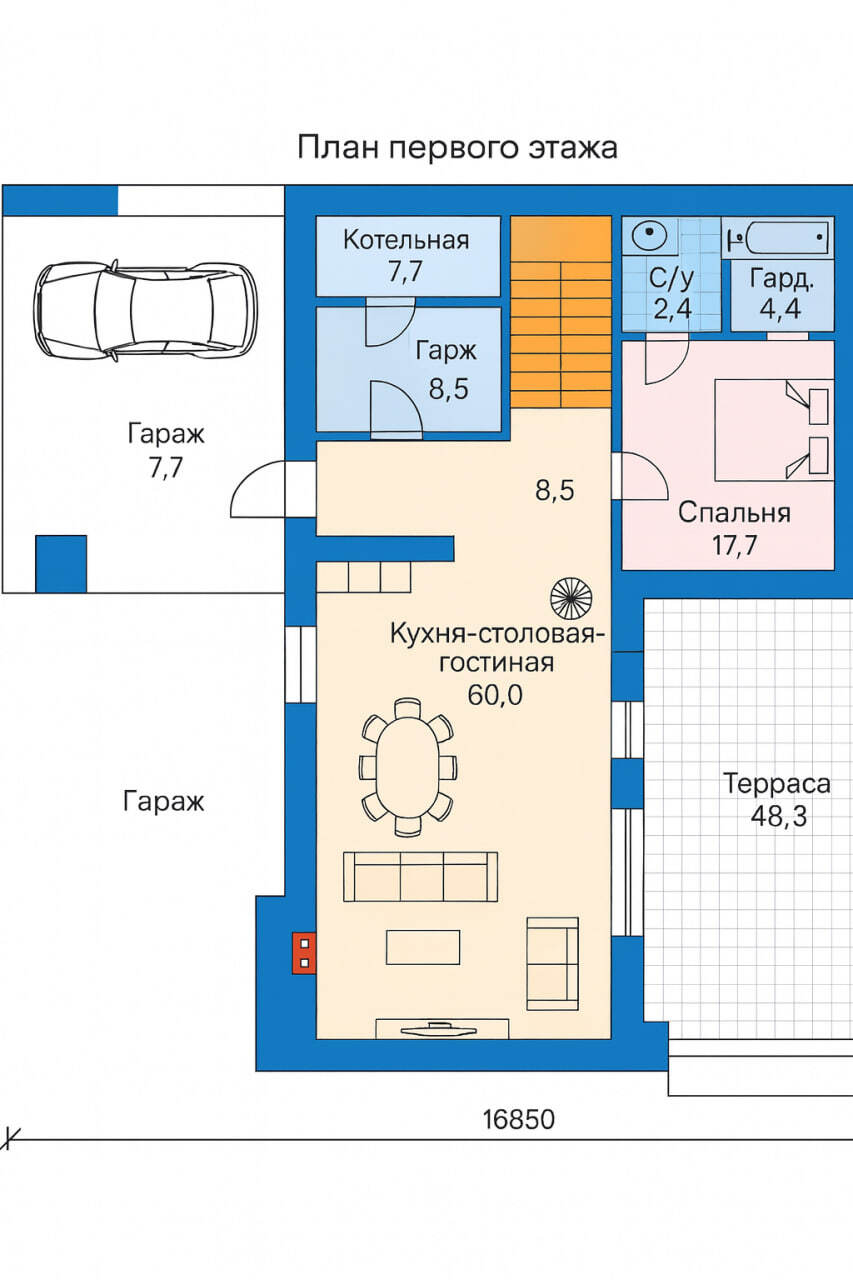 План первого этажа