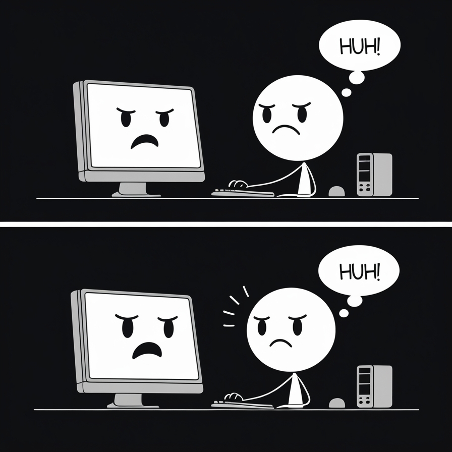 Я делаю на компьютере клац, клац!